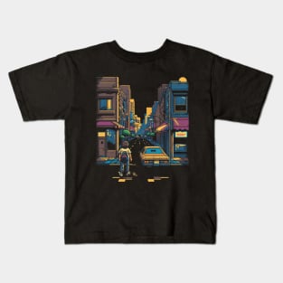 Welcome Street Pixel Art Kids T-Shirt